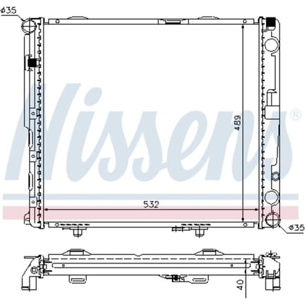 Radiator, motorkoeling NISSENS 62697A