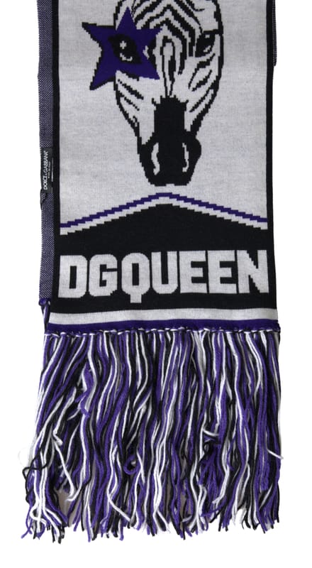 Multicolor Wol DG Koningin Wrap Franje Sjaal
