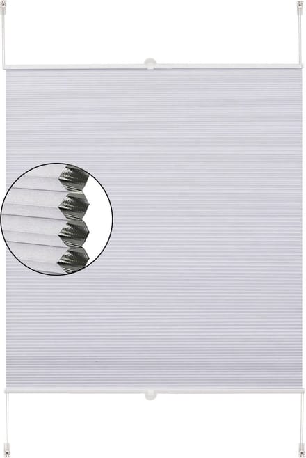 Honinggraat Gordijn - Wit - Lichtdoorlatend - 85x130cm - Zonder boren