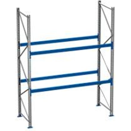Palletstelling PR 600, basissectie, H 3600 mm, max. 800 kg, 2 dwarssteunen
