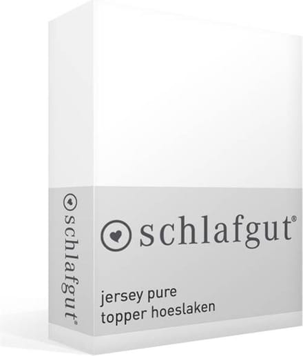Schlafgut Jersey Pure topper hoeslaken - Eenpersoons - Full-White