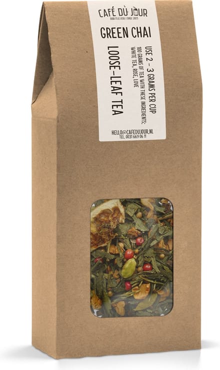 Green Chai - Groene Thee 100 gram - Café du Jour losse thee
