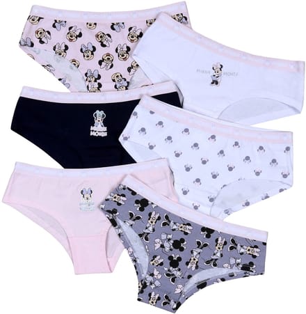 6x meisjesonderbroek Minnie Mouse DISNEY, OEKO-TEX gecertificeerd
