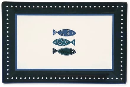 Excelsa Italiaans Design – Ocean | Set van 6 Platte Borden (30 x 20 x 3 cm)