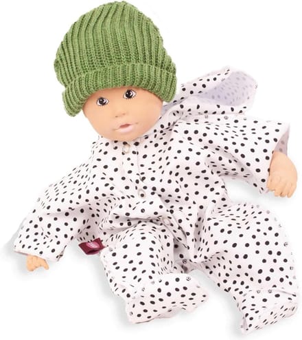 Babypop Cosy Lina - Knuffelpop Baby - Creatief Spel - Natuurlijk Rubber - 33 cm - Kiwi