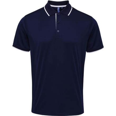 Premier Herencontrast Coolchecker Polo Shirt (Marine)