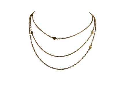Stainless steel - layer ketting - dames - goudkleurig - FlowJewels