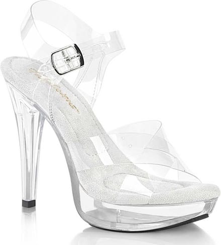 Fabulicious - COCKTAIL507 Sandaal met enkelband - US 11 - 41 Shoes - Transparant