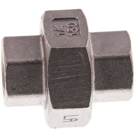 Rp 1/4'' RVS Borstnippel 3-delig met Conische afdichting 16 Bar