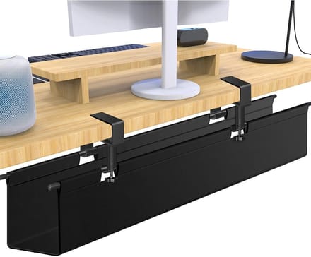 Kabelgoot Bureau Zwart 70 cm voor Kabelmanagement Zonder Boren