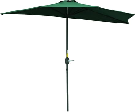 Outsunny Half Terrasparasol - Polyester - 293x150x249cm - Groen