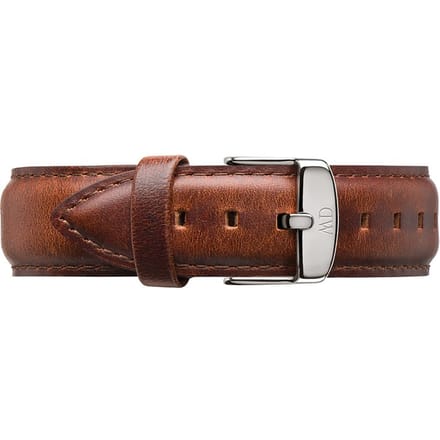 Daniel Wellington DW Strap Leather St Mawes 20mm Silver