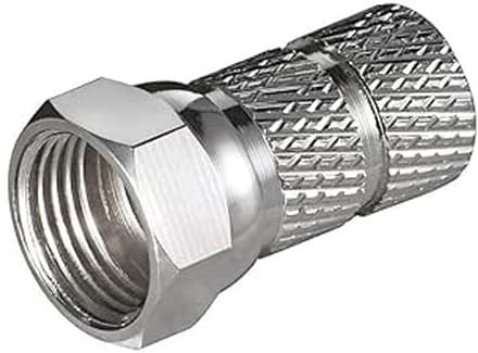 Goobay Twist-on F-connector 7,0 mm, adapter van zink met schroefdraad en nikkel contacten