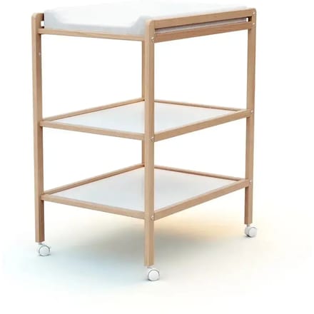 AT4 - Verschoontafel met 2 planken LILO in hout Beuken Gelakt