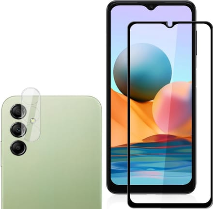 Volledige Screenprotector 2x en Camera lens protector 2x - Glasplaatje - Tempered glass Screen protector Geschikt voor: Samsung Galaxy A25 - Beschermglas