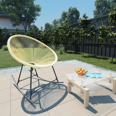 vidaXL - Tuinstoel - Acapulco - poly - rattan - beige