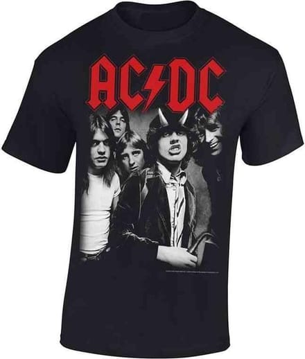 AC/DC Heren Tshirt -S- Highway To Hell Zwart