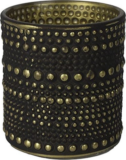 Theelichth ro Nelle S zwart/goud