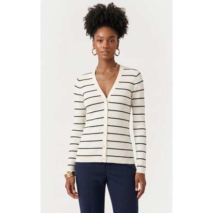 Brooks Brothers Silk Blend Cardigan White Größe: XL | Cardigans Outlet | Damen | Weiß