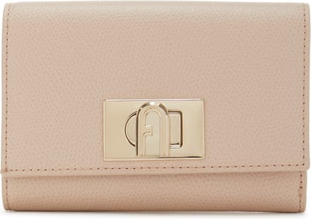FURLA Leren Portemonnee 1927 Compact Wallet Ballerina i Beige