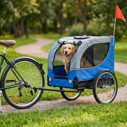 Hondenfietskar Opvouwbaar – Blauw/Zwart – Waterdicht – Tot 30kg