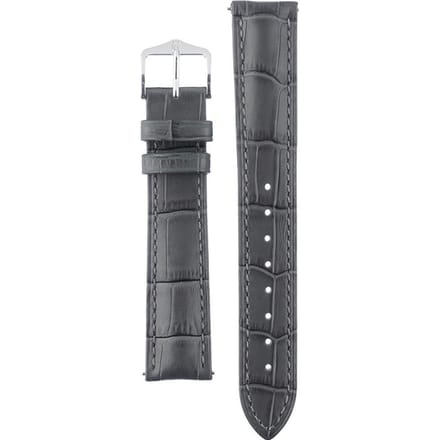 Hirsch Horlogeband -  Duke Grijs - Leer - 18mm