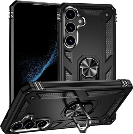 Cityhoesje - Backcover Armor - Ring - Geschikt voor Samsung S26 Plus - Zwart