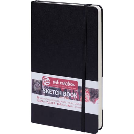 Carnet de croquis - TALENS - 13 x 21 cm - 80 feuilles - 140 g/m² - Couverture rigide blanc