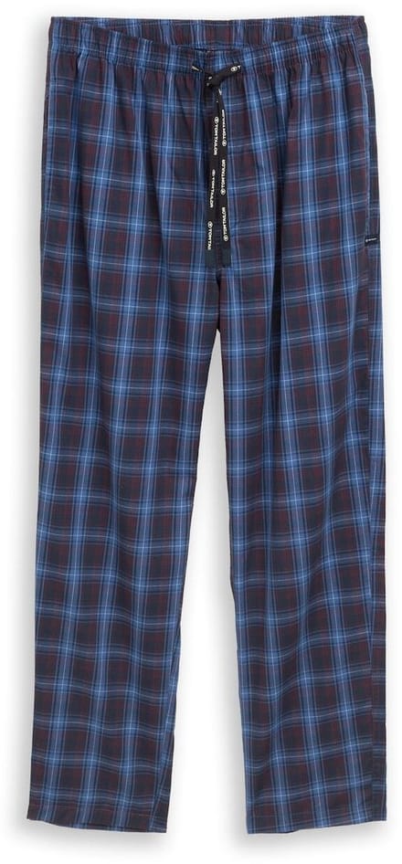Tom Tailor - Pyjama-broek van katoen - Maat 56 - blue-dark-check