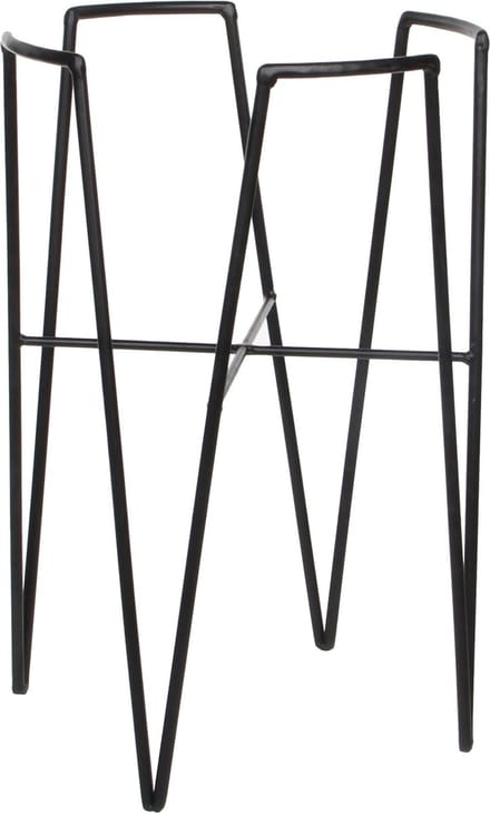 Mica Decorations Blom Plantenstandaard - L25 x B25 x H38 cm - Metaal - Zwart