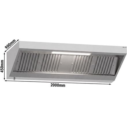 GGM Gastro Wandhaube - 2000mm - mit Filter & Lampe