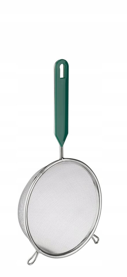 Roestvrijstalen Zeef met Handvat 16 cm - Groen