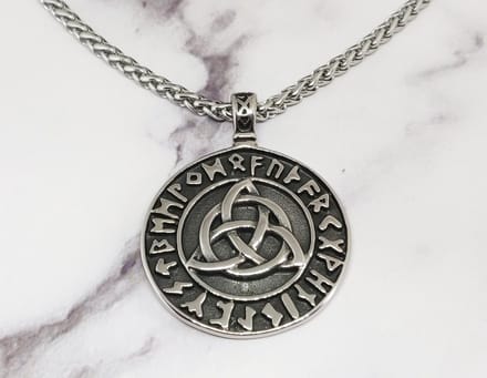 Mei's - Viking The Trinity - ketting heren - RVS zilver - 50 cm