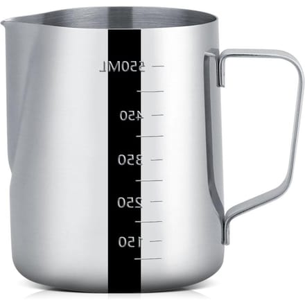 600ml Roestvrijstalen Melkopschuitlepel Espresso Koffiekopjes Mokken met Maatverdeling gray