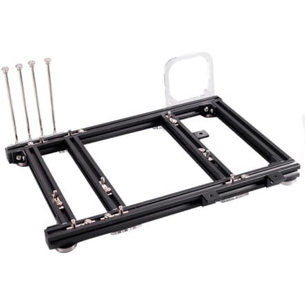 DIY Open Design Aluminiumlegering M ATX Computerbehuizing Overkloktestplatform (Volledig Zwart S) black