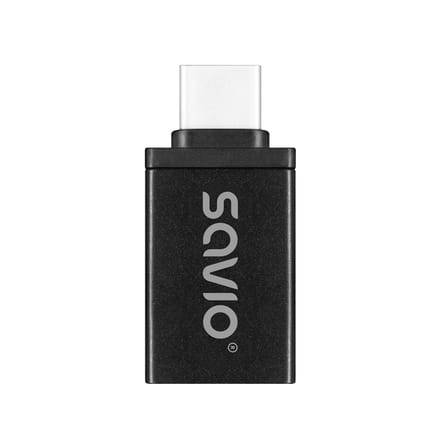 Savio Usb-A Usb-C Adapter Voor Laptop Macbook Phone 3.1 Zwart