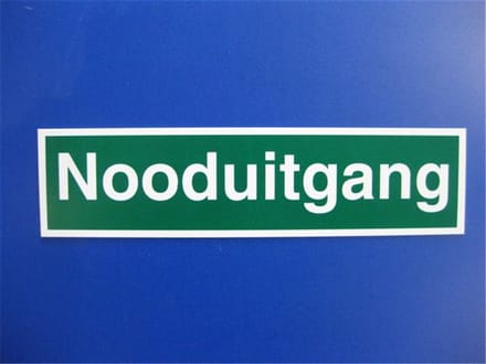 Repko bord "groen nooduitgang"