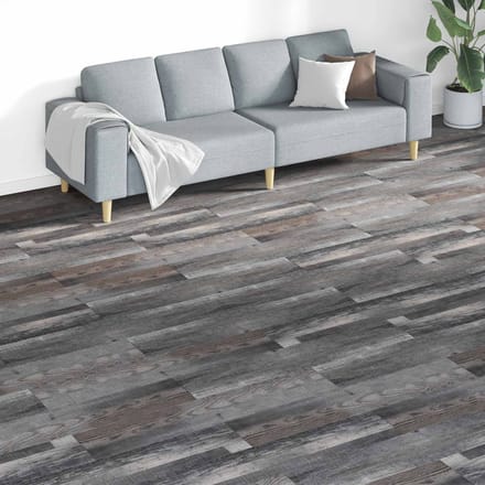 vidaXL - Vloerplanken - Grijs - 5,26 - m² - 18 - st - PVC