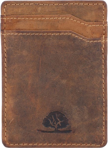 Greenburry Creditcardhouder Leder 7.5 cm - 4 Sleuven - braun
