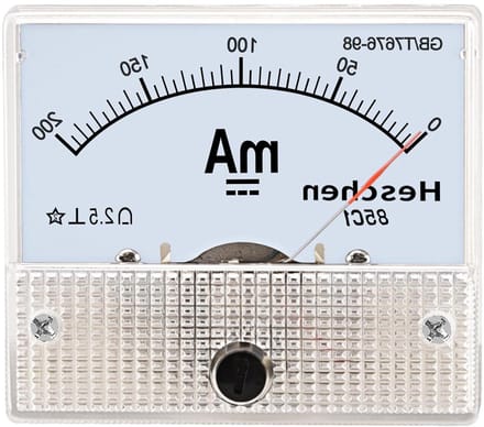 Paneel Ammeter - Stroommeter Tester - Stroom Meten - Analoge Weergave - DC 0-200mA - Wit