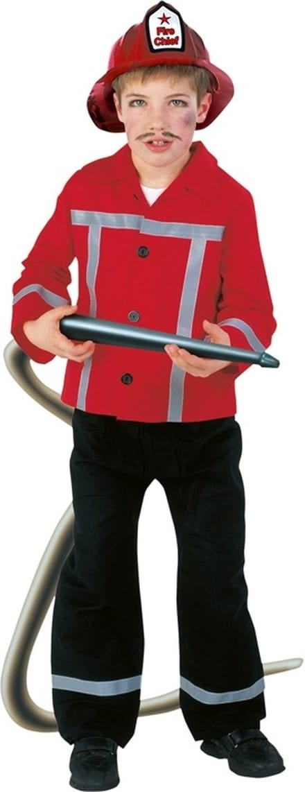 Rubie's Verkleedkostuum Brandweer Junior Maat 152 Rood/zwart