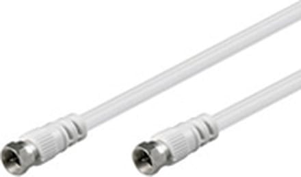 F-connector antennekabel 10 meter wit