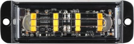 LED bumper flitser - Oranje - 4 LED - R10/R65 - 11cm