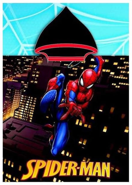 Spiderman badponcho - 110 x 55 cm. - Spider-Man poncho handdoek
