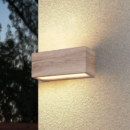 TRIO MAYENNE - Wandlamp - Hout element - excl. 2x E14 4W - Buitenverlichting - IP44