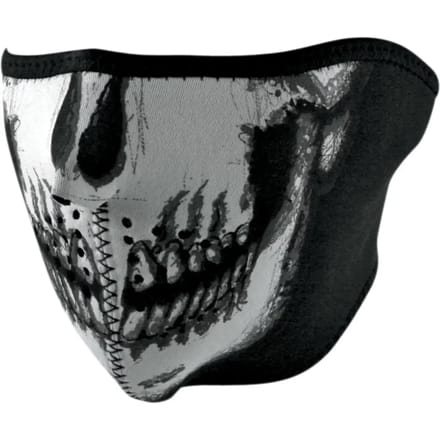 Motorfiets bivakmuts Zan Headgear half face glow-in-the-dark skull