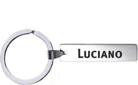 Sleutelhanger Met Naam - Luciano - RVS