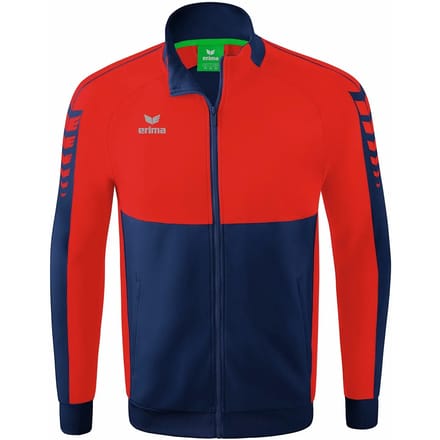 Erima Six Wings Worker Jack Heren - Rood / New Navy | Maat: L