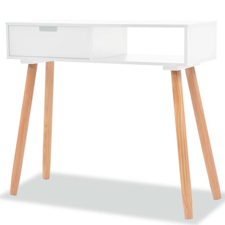 vidaXL - Wandtafel - 80x30x72 - cm - massief - grenenhout - wit