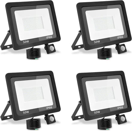 Krachtige LED Buitenlamp met Bewegingssensor 50W Warm Wit IP66